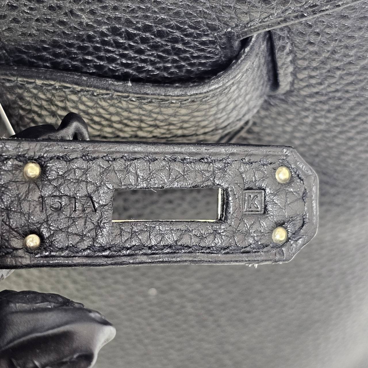 HERMES(エルメス) バーキン35 シルバー金具 □K刻印(2007年)トゴ ブラック 鍵 カデナ クロシェット付き