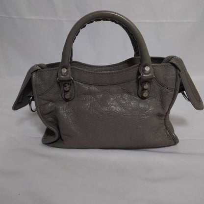 BALENCIAGA(バレンシアガ） ミニシティ クラシックシティバック ２wayバック  グレー スト付き