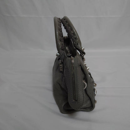 BALENCIAGA(バレンシアガ） ミニシティ クラシックシティバック ２wayバック  グレー スト付き