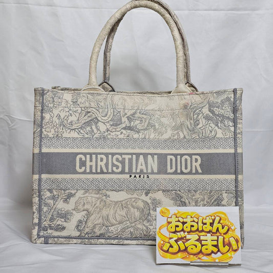 CHRISTIAN DIOR（クリスチャン ディオール）ブックトート  トワルドゥジュイエンブロイダリー ミディアム 刺繍 中古
