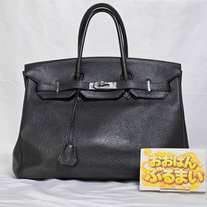 HERMES(エルメス） バーキン35 シルバー金具  □K刻印（2007年）トゴ ブラック 鍵 カデナ クロシェット付き