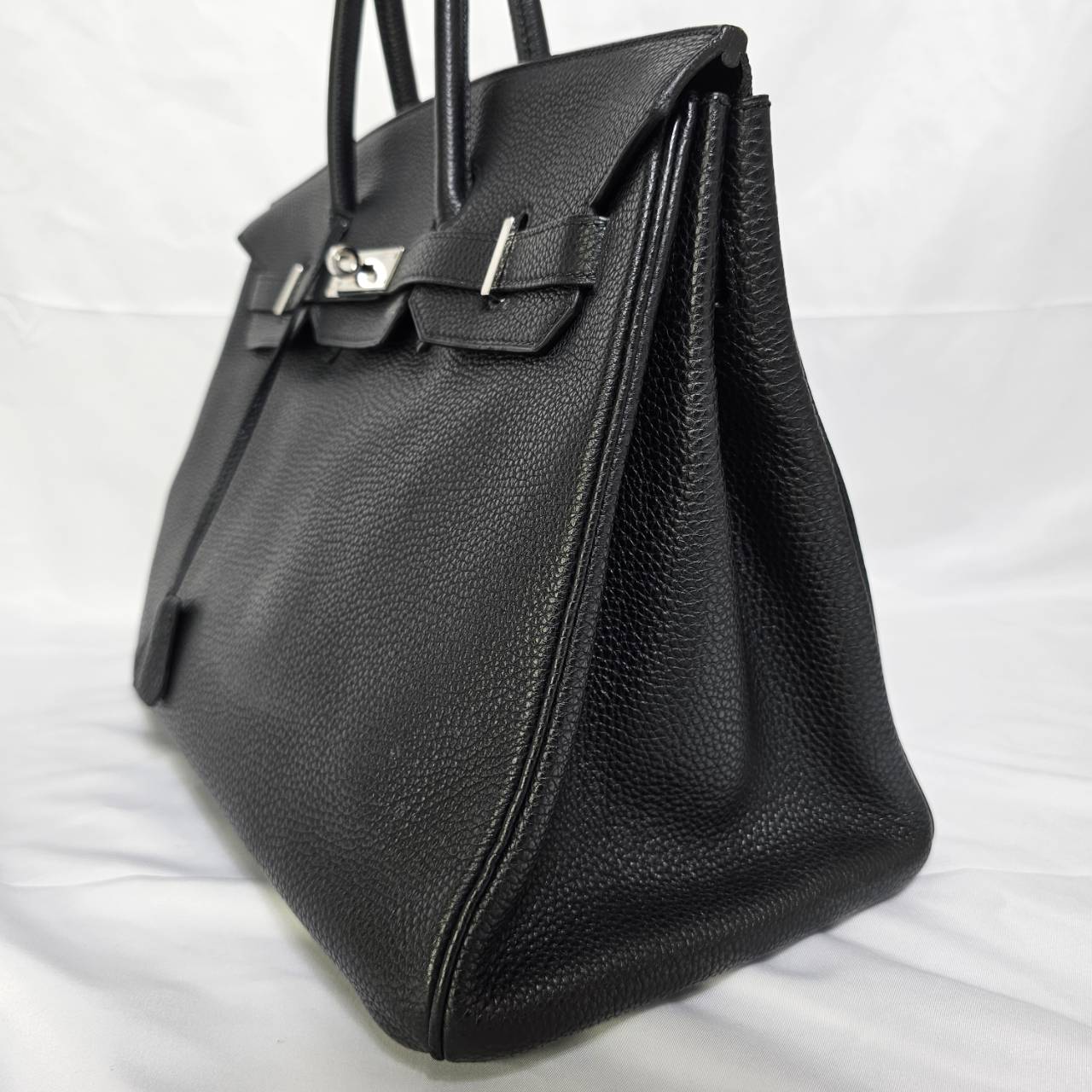 HERMES(エルメス） バーキン35 シルバー金具  □K刻印（2007年）トゴ ブラック 鍵 カデナ クロシェット付き