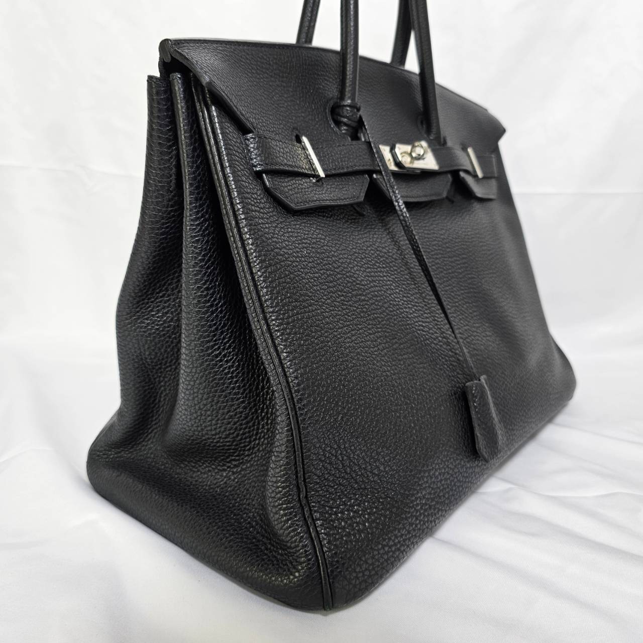 HERMES(エルメス） バーキン35 シルバー金具  □K刻印（2007年）トゴ ブラック 鍵 カデナ クロシェット付き