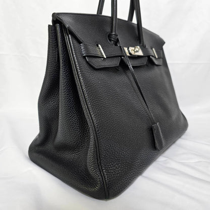 HERMES(エルメス） バーキン35 シルバー金具  □K刻印（2007年）トゴ ブラック 鍵 カデナ クロシェット付き