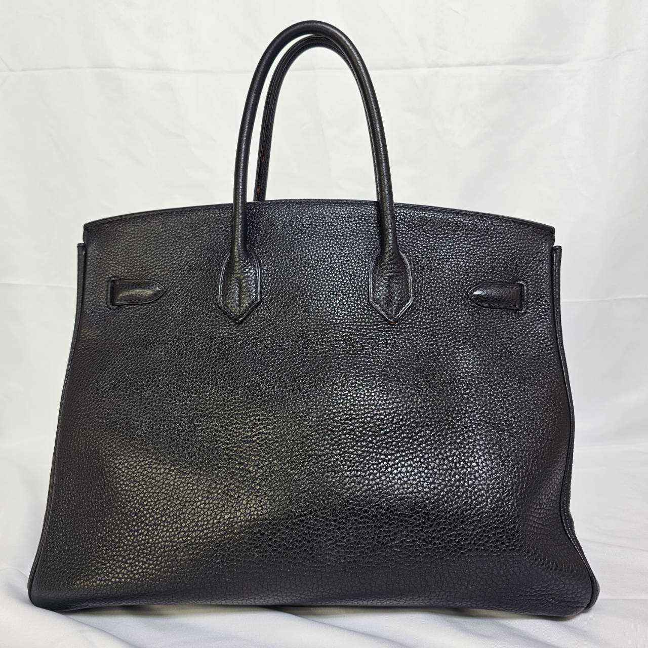 HERMES(エルメス） バーキン35 シルバー金具  □K刻印（2007年）トゴ ブラック 鍵 カデナ クロシェット付き