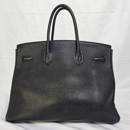 HERMES(エルメス） バーキン35 シルバー金具  □K刻印（2007年）トゴ ブラック 鍵 カデナ クロシェット付き