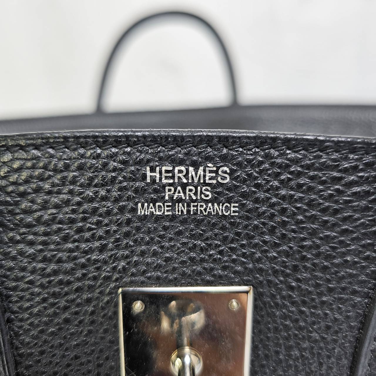 HERMES(エルメス） バーキン35 シルバー金具  □K刻印（2007年）トゴ ブラック 鍵 カデナ クロシェット付き