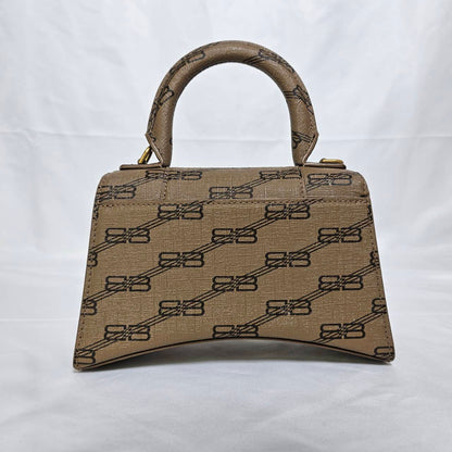 BALENCIAGA(バレンシアガ） アワーグラス スモールBB モノグラム カーフ ハンドバック ストラップ付