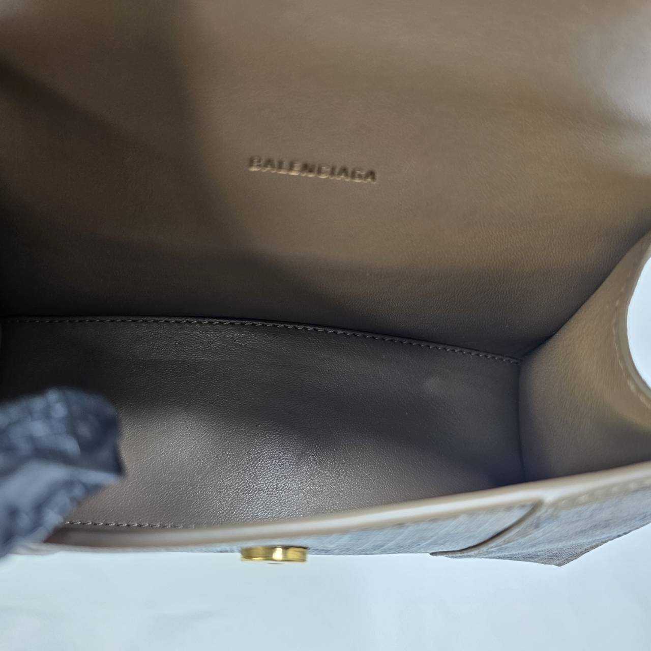 BALENCIAGA(バレンシアガ） アワーグラス スモールBB モノグラム カーフ ハンドバック ストラップ付