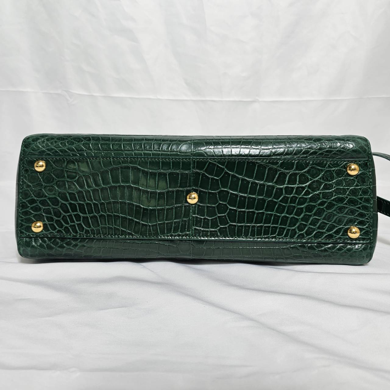 FENDI(フェンディ） ピーカブー ミディアム クロコダイル グリーン 未使用