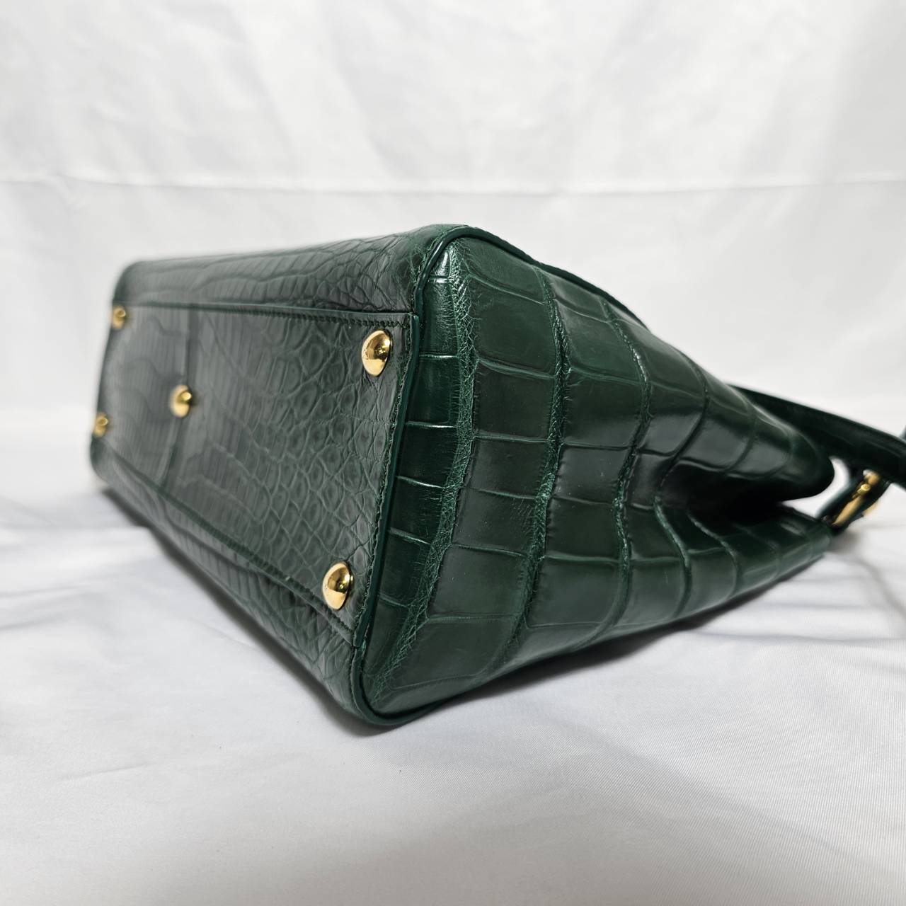 FENDI(フェンディ） ピーカブー ミディアム クロコダイル グリーン 未使用