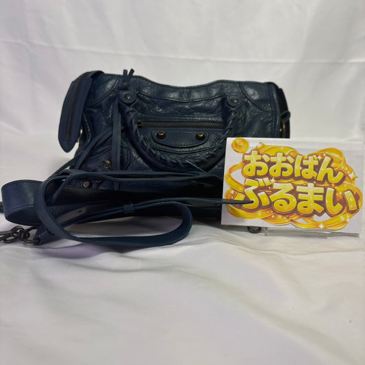 BALENCIAGA(バレンシアガ） ミニシティ クラシックシティバック ２wayバック ブルー ストミラー付き