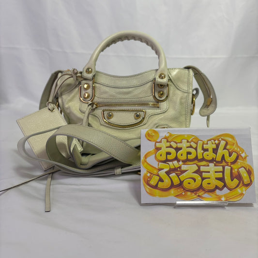 BALENCIAGA(バレンシアガ） ミニシティ クラシックシティバック ２wayバック イエロー ストミラー付き