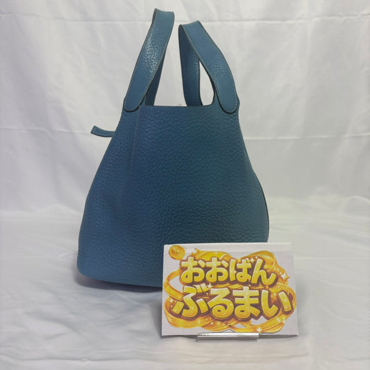 HERMES(エルメス） ピコタンMM ブルー シルバー金具 🔲L 2008年モデル