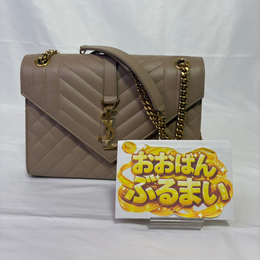 SAINT LAURENT(サンローラン）エンヴェロープ ミディアム グレイン・ド・プードル キルティングレザー