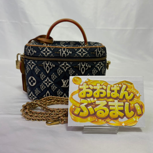 Louis Vuitton（ルイヴィトン）ヴァニティNV SINCE1854 ブルー モノグラム ジャカード ２WAYバック
